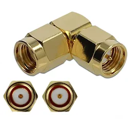 DELOCK Adapter SMA Stecker zu RP-SMA Stecker 90° 10 GHz