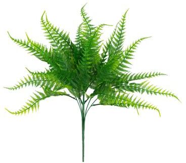 Nearly Natural 17-in UV Resistant Artificial Fern Bush (Indoor/Outdoor) - Set of 6