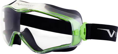 Univet 6X3 6X3-00-00 Vollsichtbrille mit Antibeschlag-Schutz, inkl. UV-Schutz Schwarz, Grün EN 166, EN 170, EN 172 DIN 166, DIN 170, DIN 172