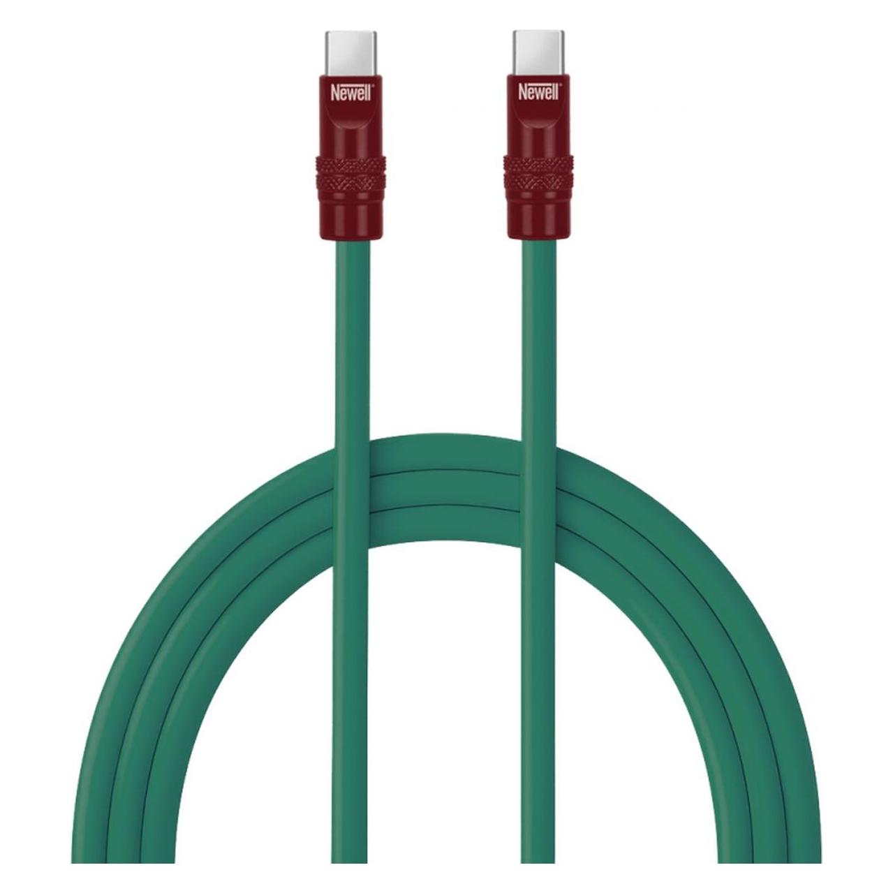 Kabel Newell USB-C - USB-C 100 W, 2 m, silikonowy, zielono-bordowy (2 m, 100 W) (NEWELL)