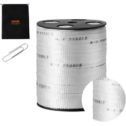 VEVOR Polyester Umreifungsband 998 kgf Zugfestigkeit, Kraftband 96,9mx1,6cm, Polyesterband, zum Verpacken, Versenden, Festziehen von Ausrüstung, für Heimwerkerarbeiten und Verkabelungen