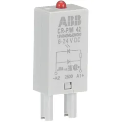 ABB CR-P/M42 Steckmodul Diode und LED rot für CR-P/M, 6-24VDC, A1+, A2- 1SVR405652R0000  - 10 Stück