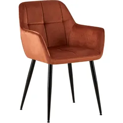 CLP Besucherstuhl Emia Samt   Farbe: braun, Material: Samt