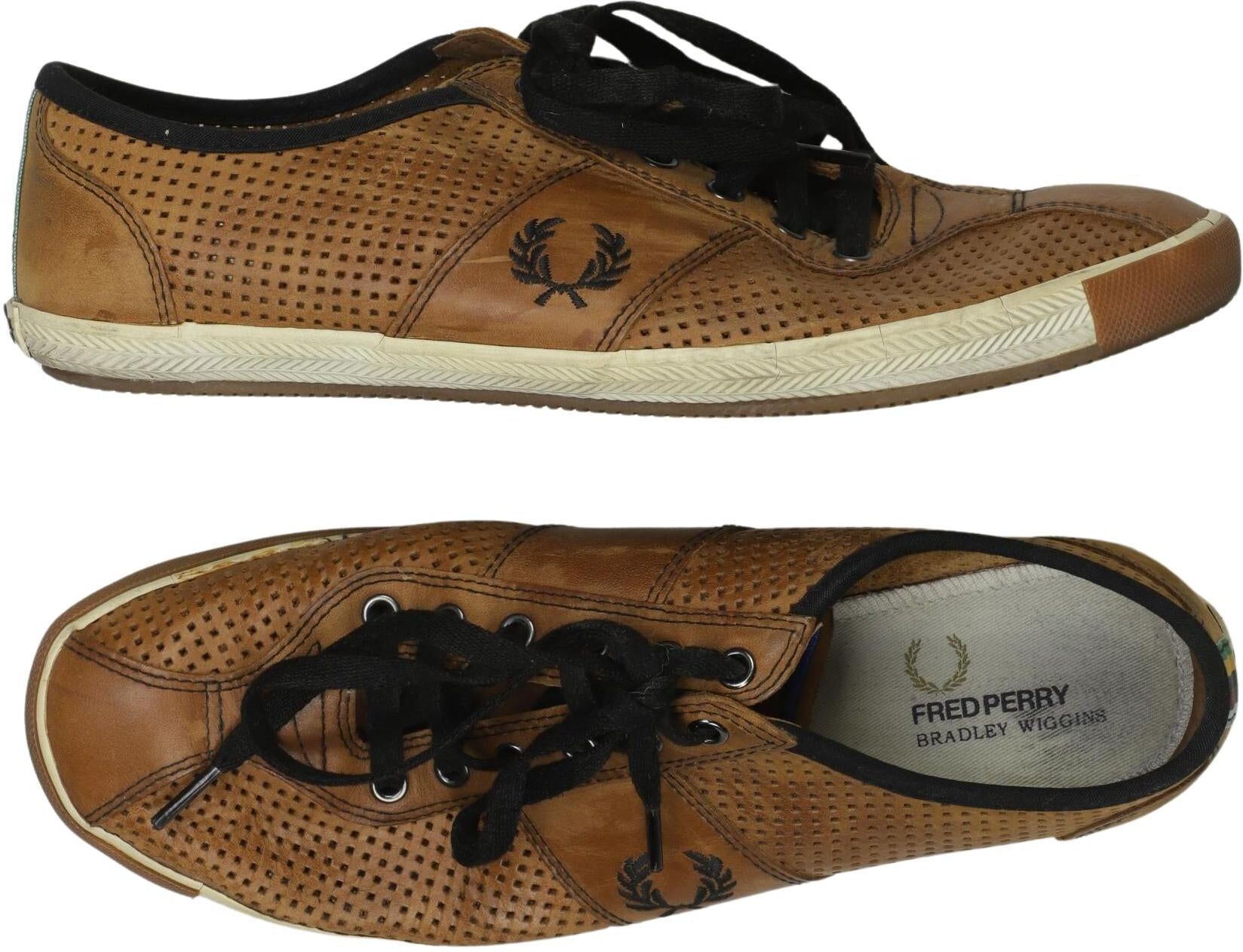 Fred Perry Herren Sneaker, Braun, Gr. EU 44, Leder - Second Hand
