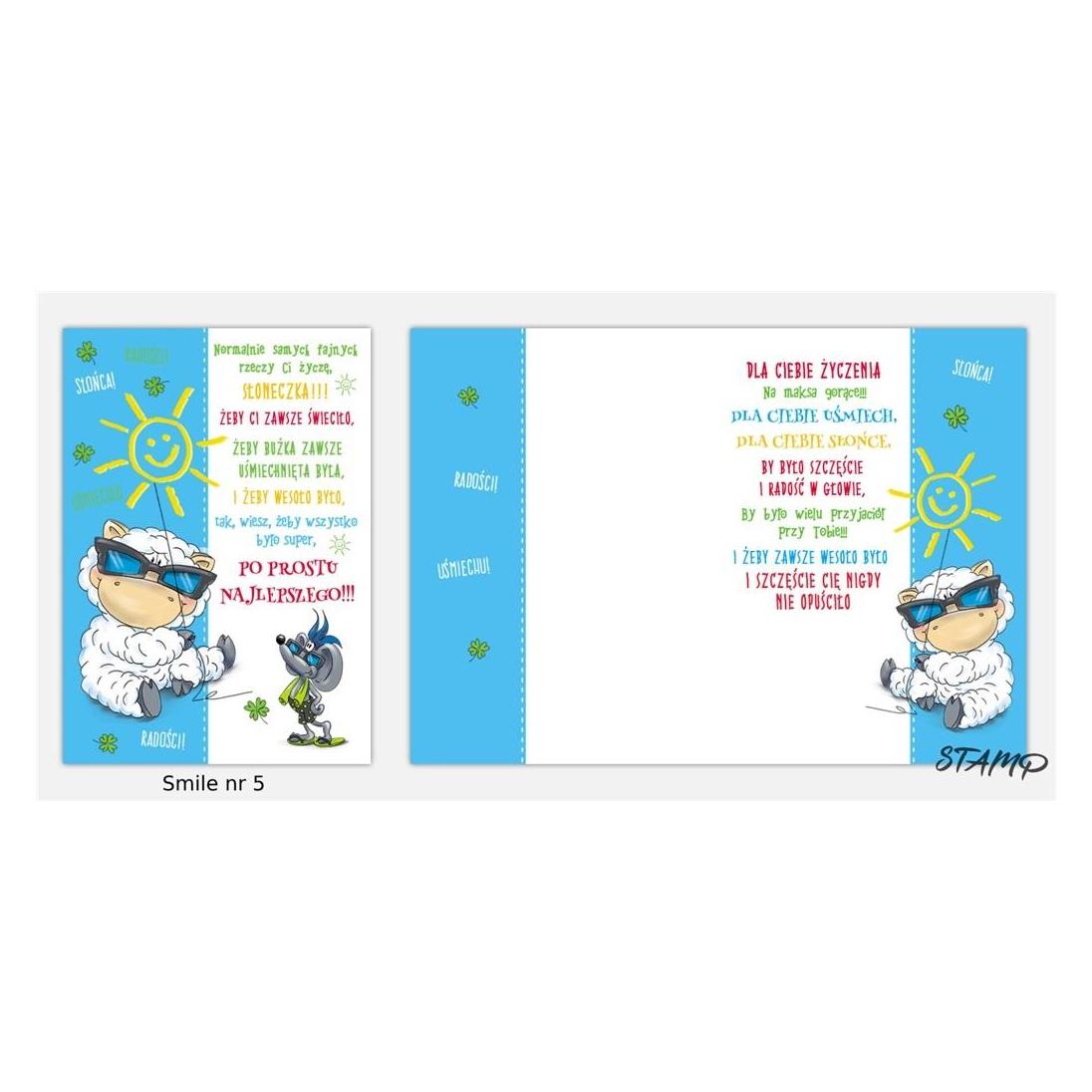 Stamp Smile B6 Karte + Umschlag Muster Nr. 05 (40960966)