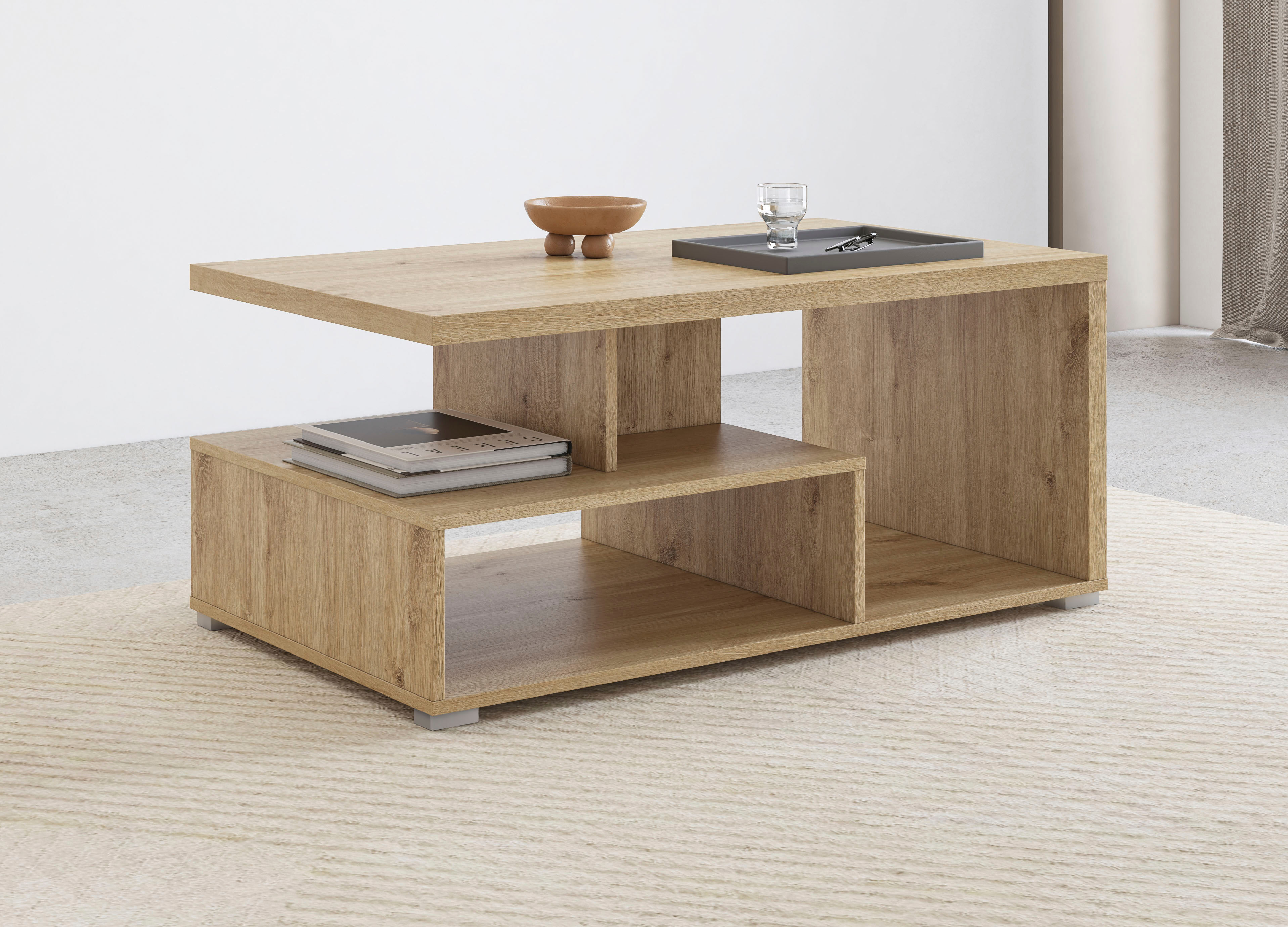 Couchtisch HOME AFFAIRE "Serio", eiche carpenter, eiche carpenter, B:100cm H:45cm T:60cm, Tische, Couchtisch, Breite 100 cm eiche carpenter, eiche carpenter B/H/T: 100cm x 45cm x 60cm, eiche carpenter