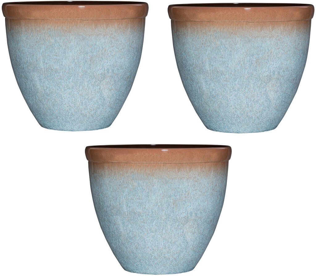 Garden Gear Pot Planter Blue 34cm H X 39.5cm D
