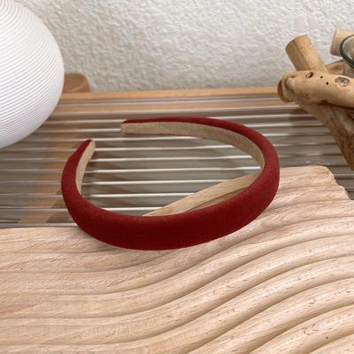 Modern Mode Marketplace Velvet Comfort Headband For Women & Girls Slim Velvet Headband Hair Accessory For Everyday Style red
