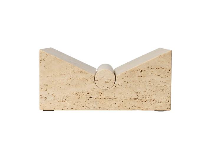 Ferm Living Serre-livres Tvara Travertin, 22x22 cm