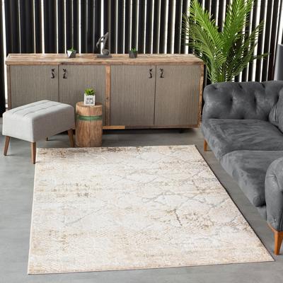 MDA Rugs Liam Transitional Beige and Mustard Abstract Rug