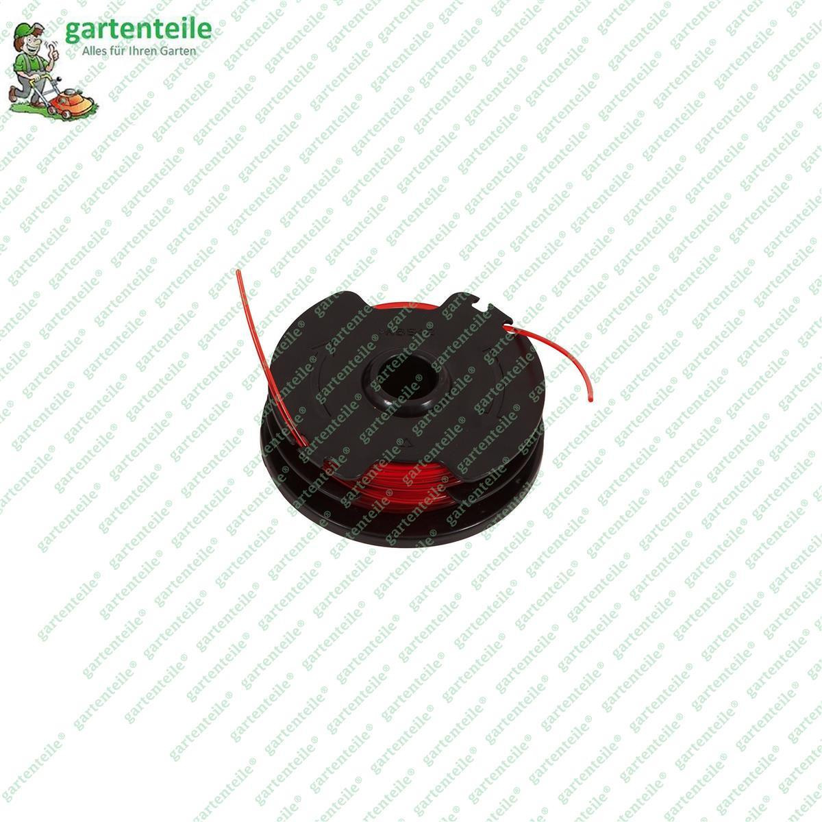 Gartenteile Spoel voor dubbele draad met 2 x 5 meter draad, geschikt voor Parkside grastrimmer PRT 550 A1