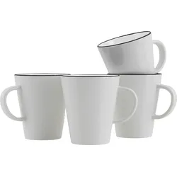 Gimex Linea Line Henkelbecher 350 ml 4 Stück schwarz