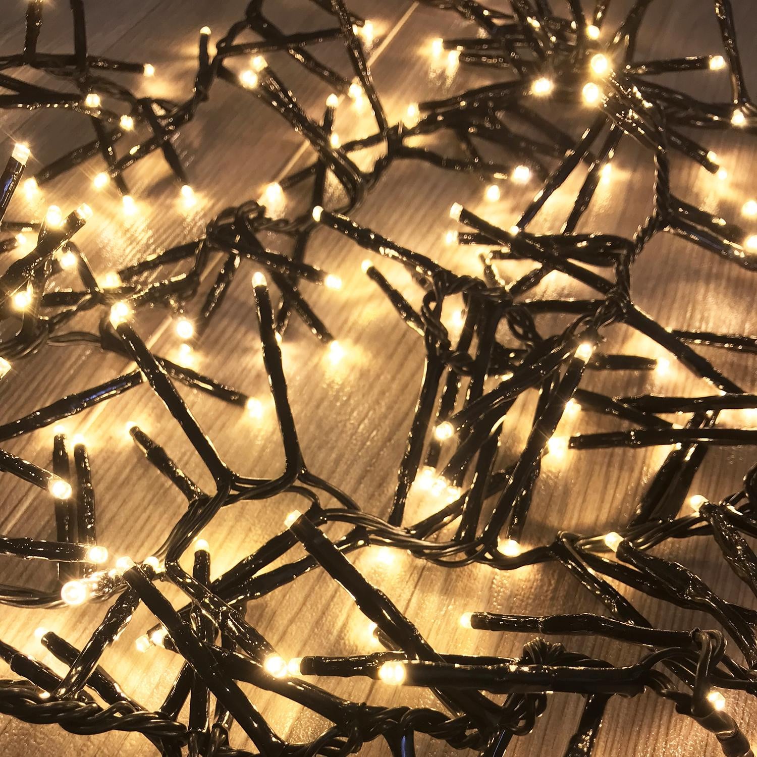Mojawo Cluster-lichtketting met 560 LED's, Warmwit licht, Binnen- en buitengebruik