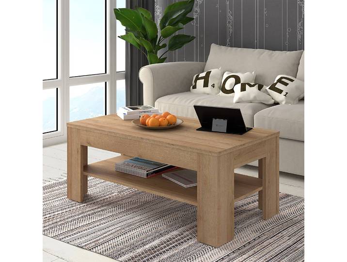 Couchtisch 110 cm 110 x 46 x 60cm Braun/Eiche Riviera Dekor