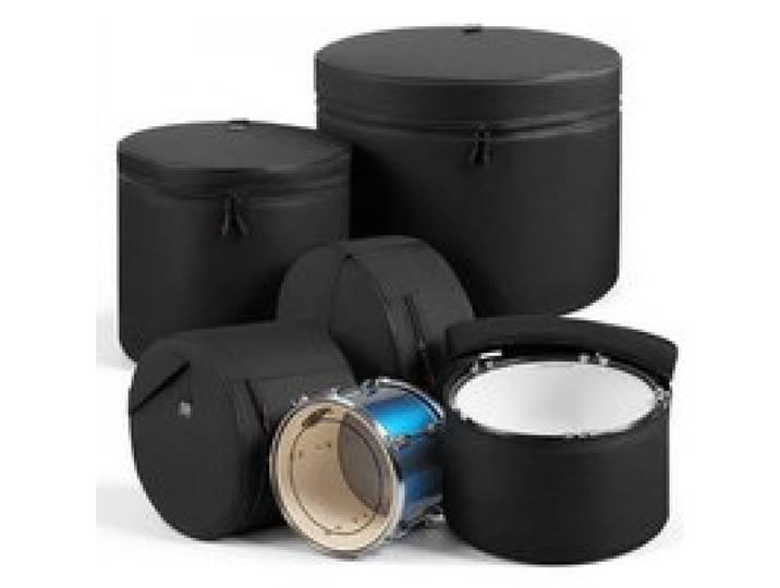 VEVOR 5 tlg. Schlagzeugtaschen Set, Drum Taschen Set, 600D Oxford-Stoff, gepolstert mit festen Schulterriemen & rutschfesten Tragegriffen, für Transport & Aufbewahrung von Drum, Kick, Tom & Snare