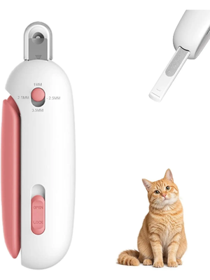 Happy Pet Pantry Safe Trim Pet Nail Clippers With Adjustable Safety Guard & Stainless Steel Precision Blades pink