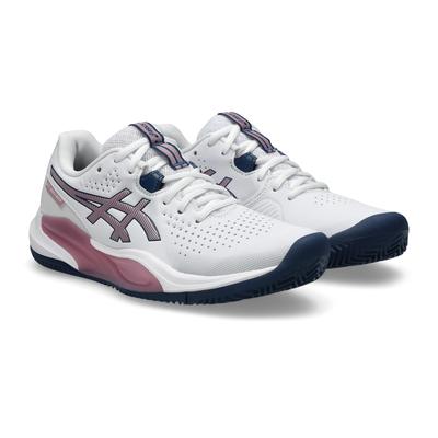 Tennisschuh ASICS "GEL-CHALLENGER 15 CLAY", Damen, Gr. 40,5, weiß (weiß, taro lila), Synthetik, Schuhe, mit GEL-Technologie, atmungsaktives Obermaterial aus Textil