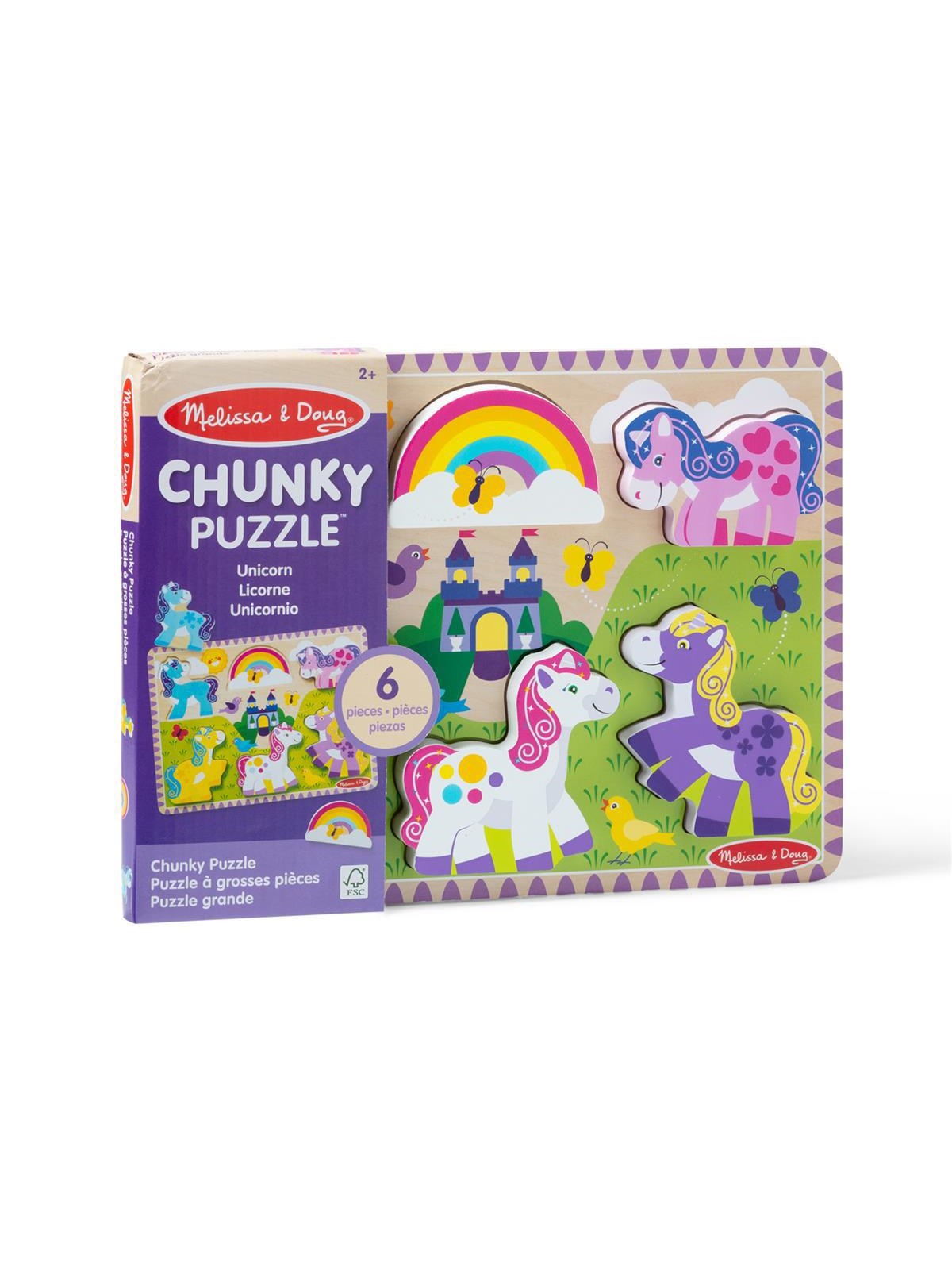Melissa & Doug Chunky Puzzle Unicorn Holz