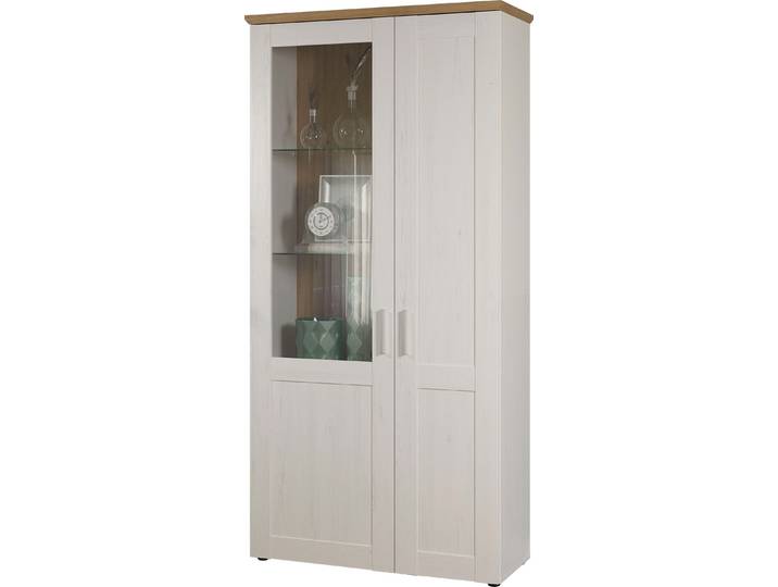 Vitrine HOME AFFAIRE Nybro , weiss (andersen pine weiß), B:95cm H:194cm T:38cm, Schränke, Vitrine