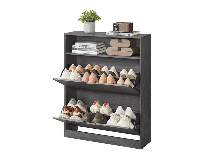 Range-chaussures Montcel à 2 clapets 80 x 102 x 24cm Gris