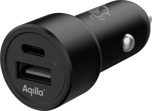 Aqiila CC2 Ladeadapter 32W 1x USB-A, 1x USB-C Quick Charge 3.0, USB PD Schwarz KFZ, LKW USB Power Delivery (USB-PD)