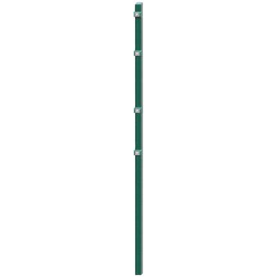 Zaunpfosten ARVOTEC "ESSENTIAL 140", grün, B:4cm H:200cm, Edelstahl, Kunststoff, Zaunpfosten, 4x4x200 cm für Mattenhöhe 140 cm, zum Einbetonieren