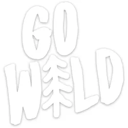 Advanture Shop Autoaufkleber Go Wild 15 x 15 cm weiß