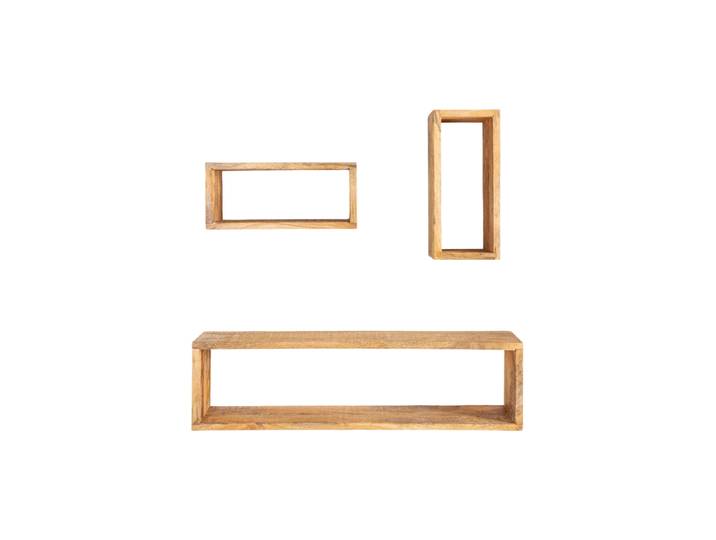 3er-Set Massivholz Wandregal „Hemingway“ Mangoholz Mango Natur Invicta Interiors