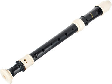 Thomann TRS-31B Soprano Recorder Schwarz mit weißen Ringen