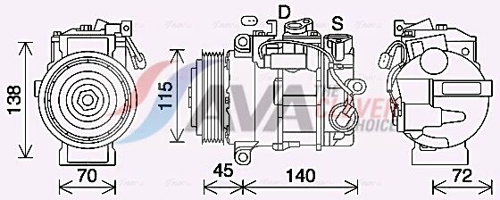 Ava Clever Choice Kompressor, Klimaanlage Msak710 Für Mercedes