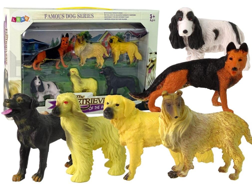 Lean Toys Set van 6 rasechte honden figuren