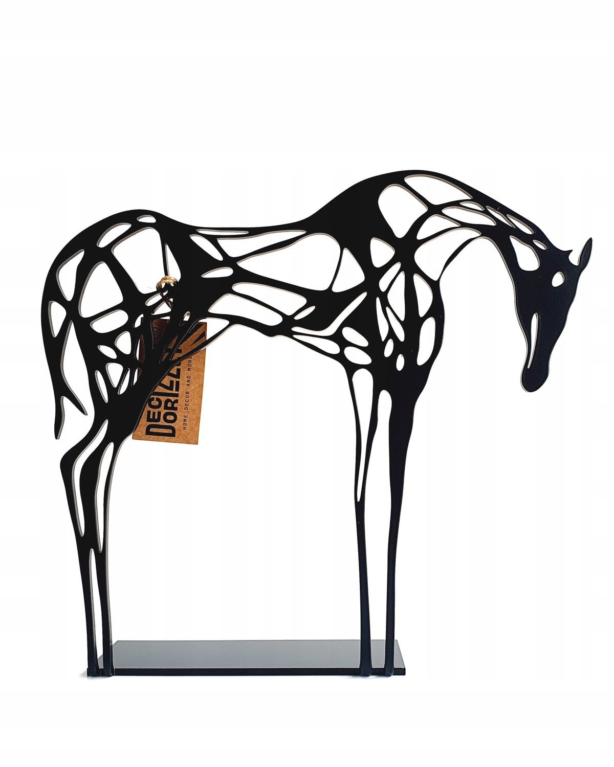 Decorizzly Metalen Paard Decoratie Figuur voor op tafel, 38 cm hoog