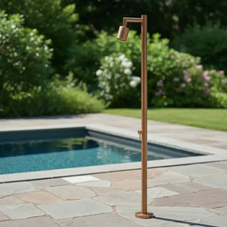 Eichenwald Modell 70 Gartendusche mit Heizband Frosto in Roségold
