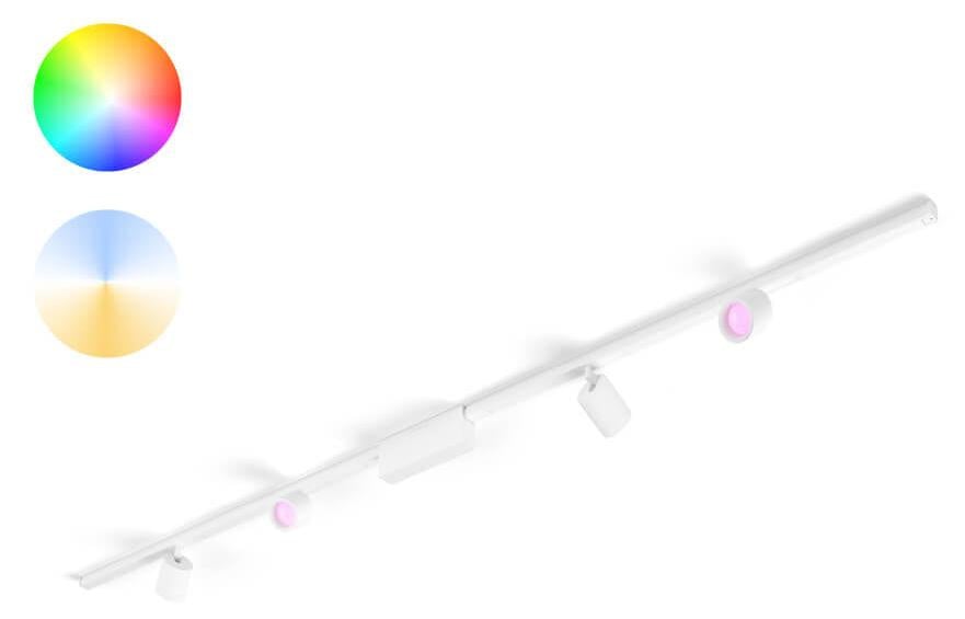 Philips Hue Perifo Inbouwspots Set van 4, Wit, RGBW LED