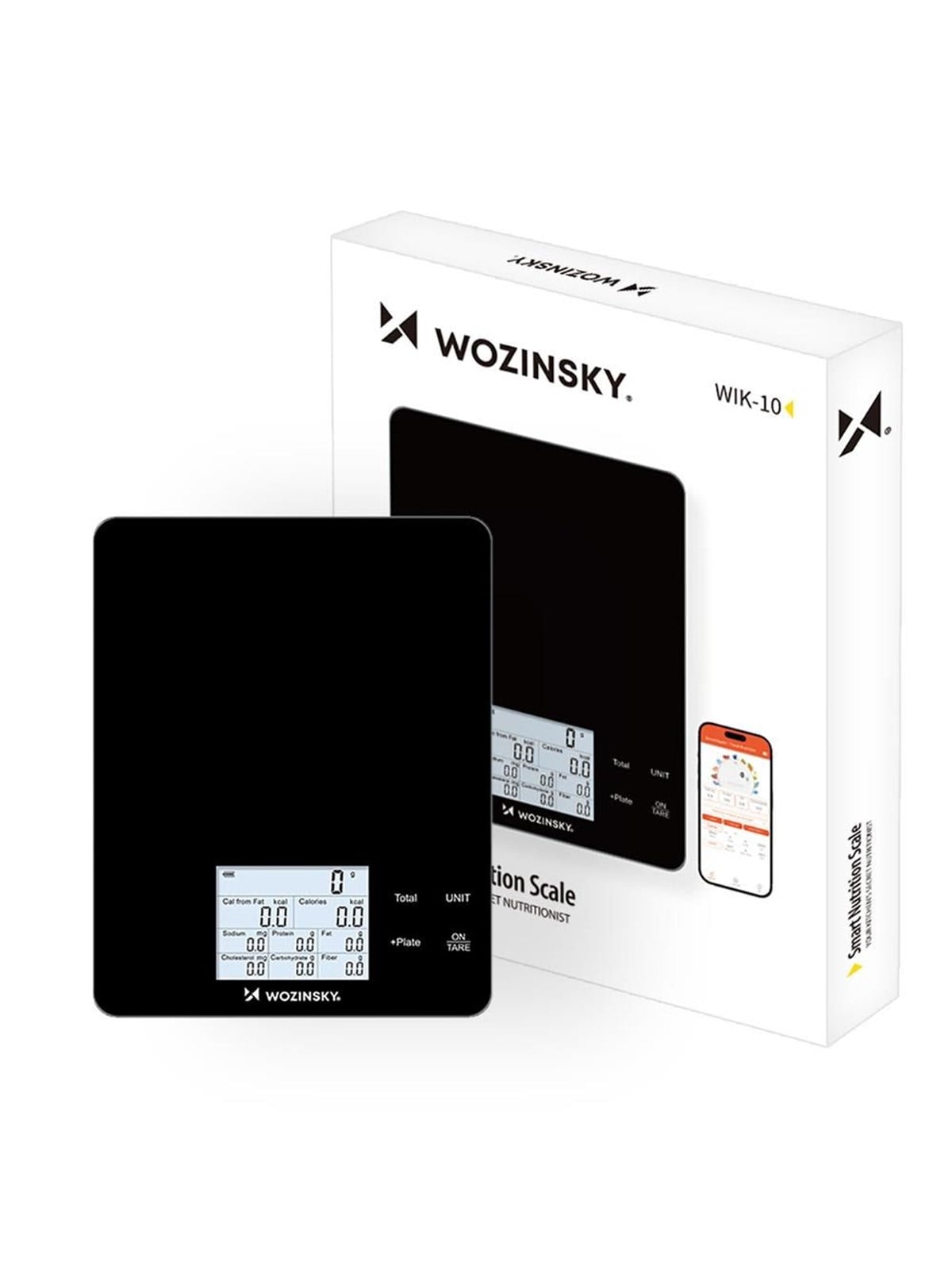 Wozinsky Küchenwaagen WIK-10 Smart Kitchen Scale with Bluetooth Digital Display App - Black