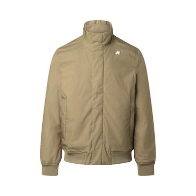 Funktionsjacke K-WAY "K-Way Funktionsjacke ARSENE WARM MICRO CANVAS", Herren, Gr. M, beige (grün army), Obermaterial: 65% Polyester, 35% Baumwolle. Füllung: 100% Polyester. Futter: 100% Polyester, Jacken Funktionsjacke