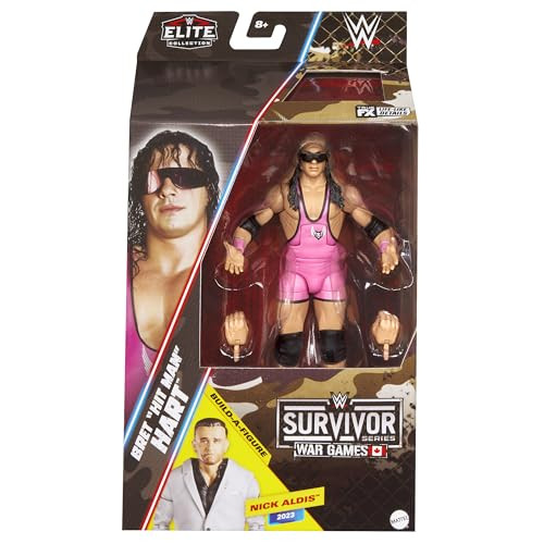 Mattel WWE Elite Bret The Hitman Hart Survivor Series 2025 Actiefiguur