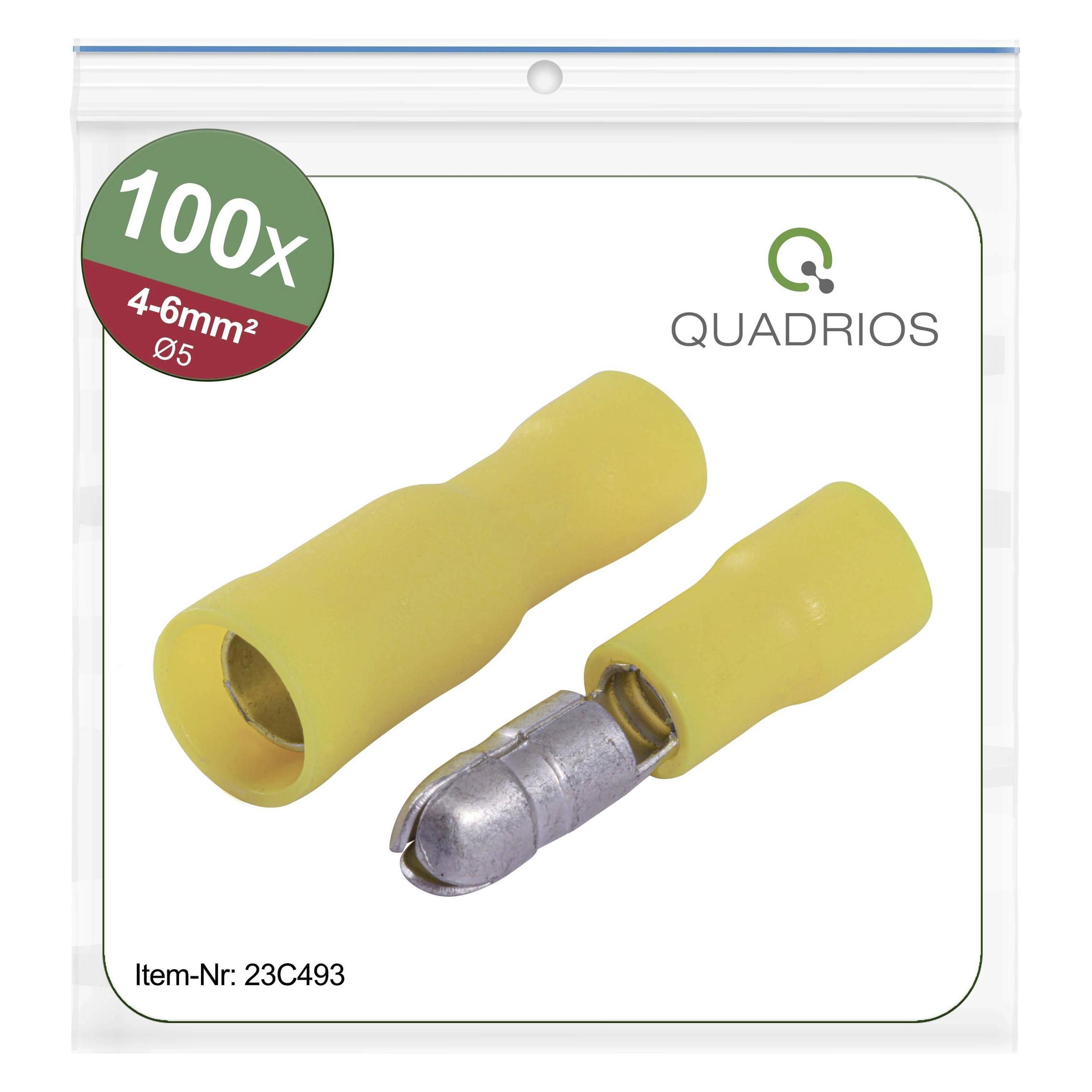 Quadrios 23C493 Rundstecker 4 mm² 6 mm² Gelb 100 St. (23C493)