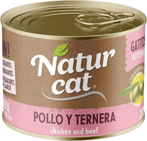 Naturcat Kitten Frango e Carne 6 un x 200g