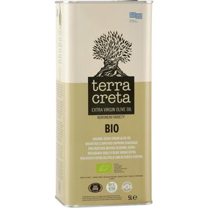Terra-Creta Olivenöl extra nativ & kaltgepresst, BIO, aus Kolymvari/ Chania in Griechenland, im Kanister, 5 Liter