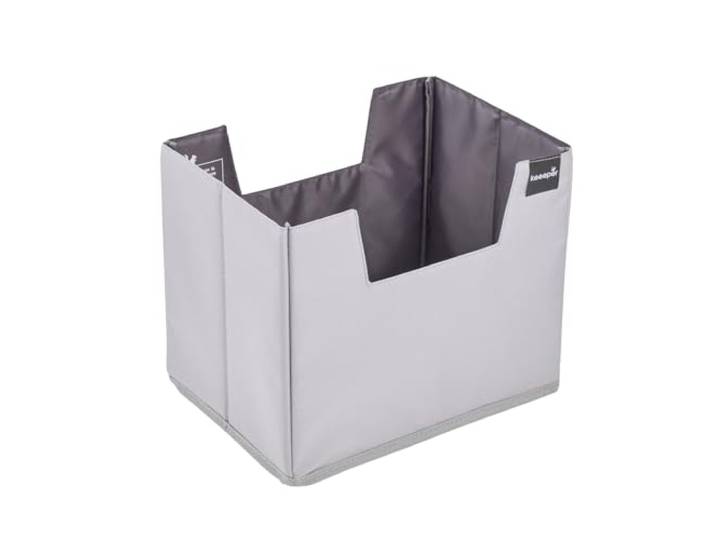 keeeper neo Faltbarer Einkaufs-Organizer L, 19 l, Passend für Klappbox ben, Aus recycelten PET-Flaschen, 31,5 x 23 x 26,5 cm, Graphite