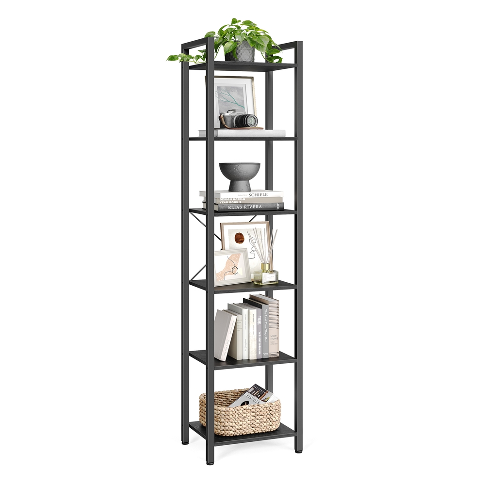 VASAGLE Bücherregal mit 6 Ebenen und Griffen LLS101B56