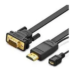 Dell ASSY CBL I/O ANLG VGA 1.5MTR, Videokabel, Schwarz
