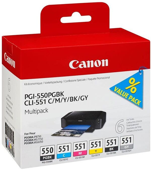 TINTEIRO CANON PGI-550/CLI-551 MPACK