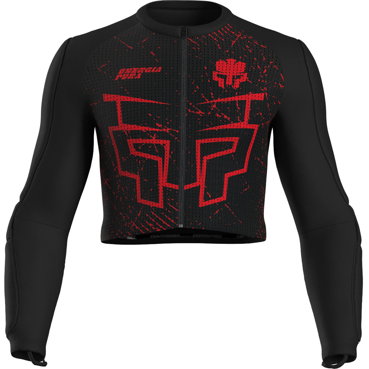 Energiapura Gudauri Maglia Racing Warrior black/red JR - 8 = 122 - 134