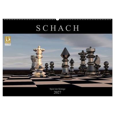 SCHACH - Spiel der Könige (Wandkalender 2027 DIN A2 quer), CALVENDO Monatskalender