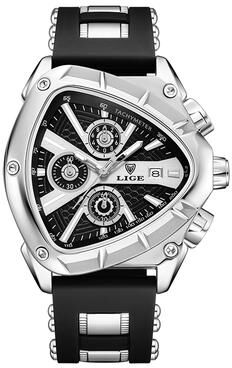Youfap Market Original Luxury Men Watch Waterproof Sport Mens Quartz Wrist Watches silver Black
