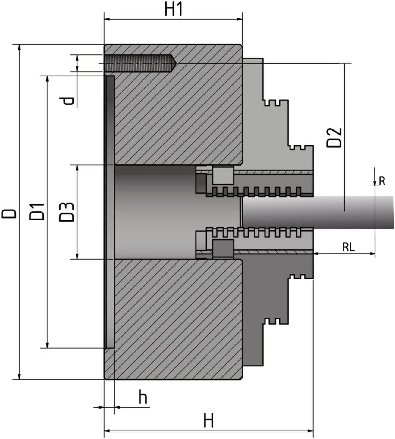 Optimum Dreibackendrehfutter Ø 160 mm zentrisch spannend (3442716)