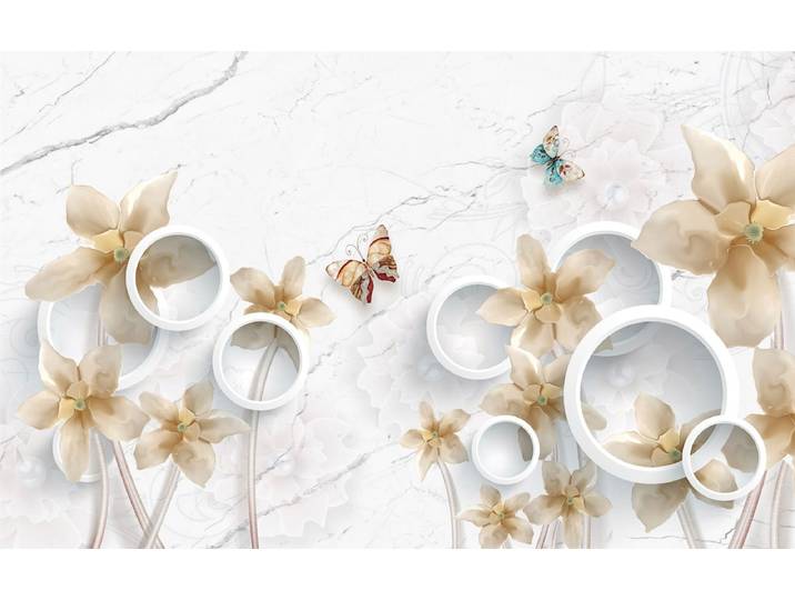 Papermoon Muster mit Blumen und Schmetterlingen