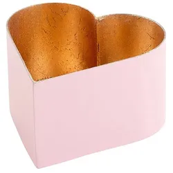 Madras Windlicht S Herz rosé/gold